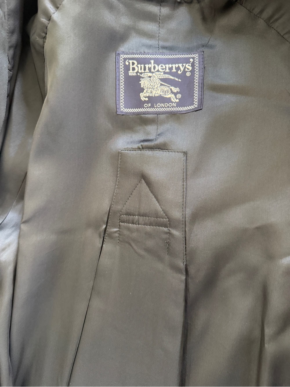 Vintage BURBERRY Wool Gabardine Maxi Coat Pristine size Large - Picture 10 of 10
